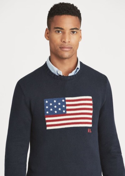 Sueter Polo Ralph Lauren Hombre Azul Marino - The Iconic Flag - UJQZT1609